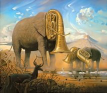 "Elefantes Musicales", Salvador Dalí