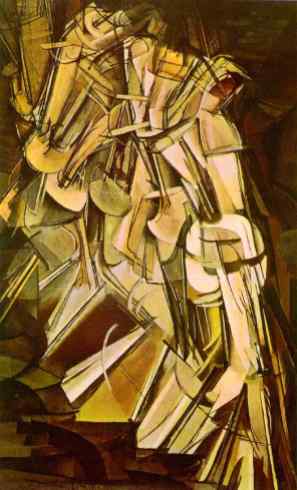 "Hombre desnudo bajando las escaleras", Marcel Duchamp